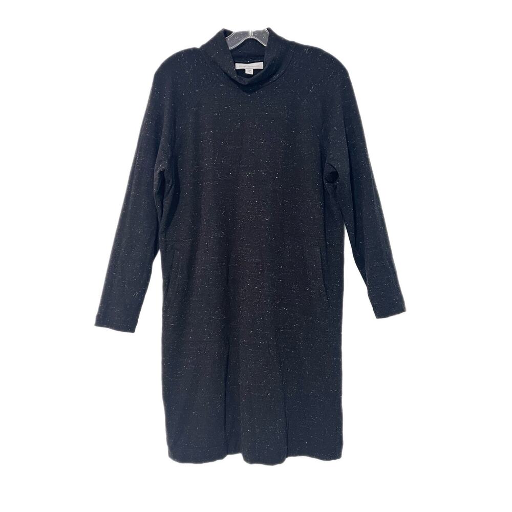Pure J Jill Tranquility Fleece Dress Small Petite Mock Neck Long Sleeve Comfort